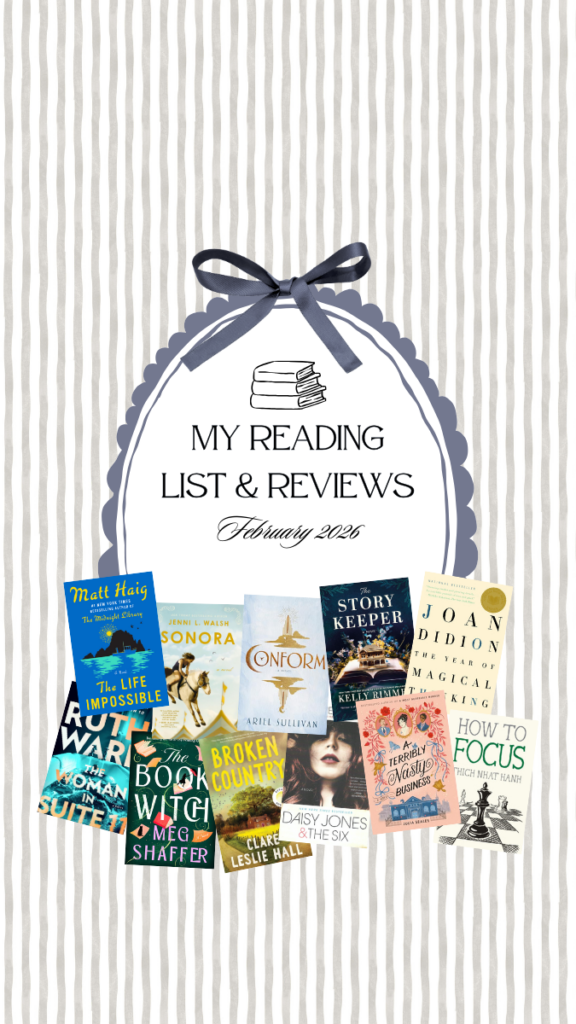 My February 2026 reading list featuring every book I read with honest reviews, reflections, and thoughtful recommendations.